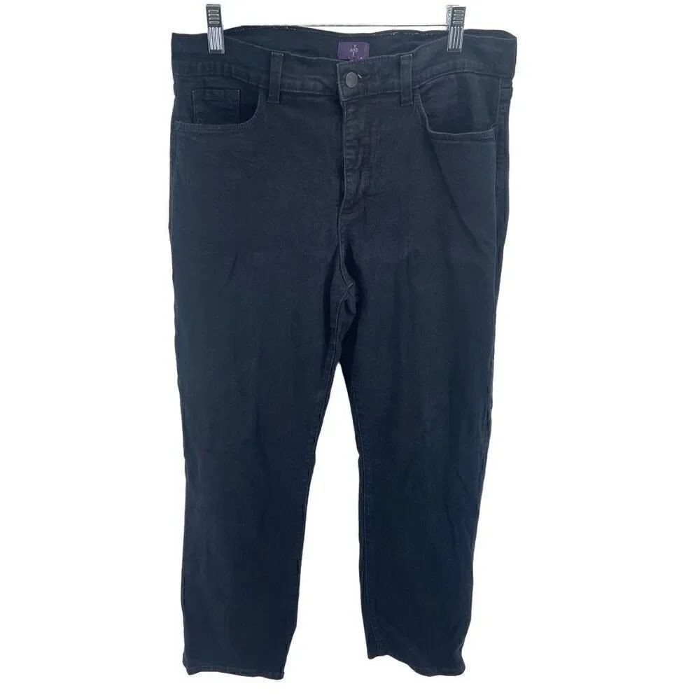 Not Your Daughters Jeans Women's Straight Leg Denim Jeans 14 Black